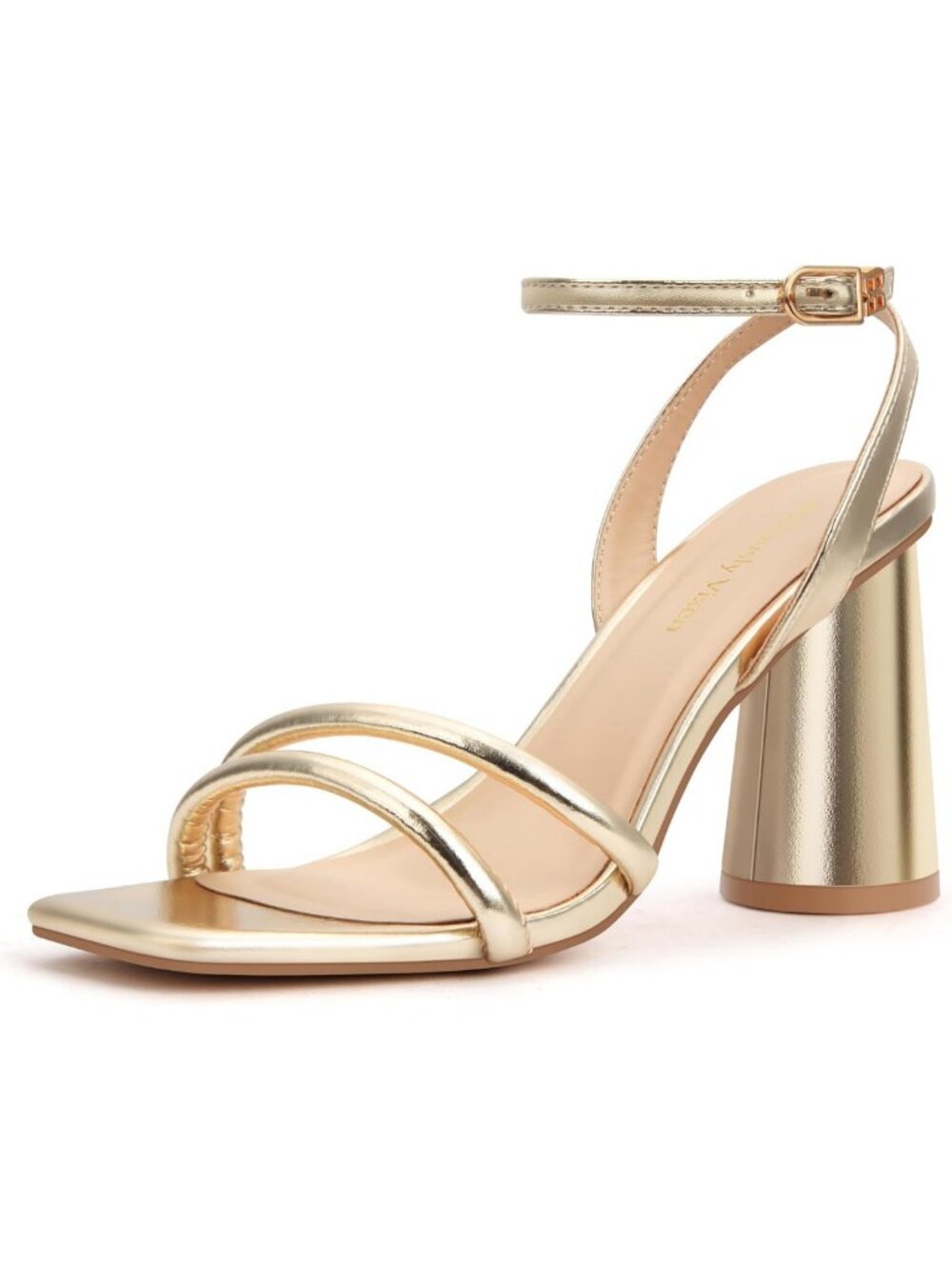 Stylish Women's Block Heels Sandals with Square Toe & Ankle Strap - Chic